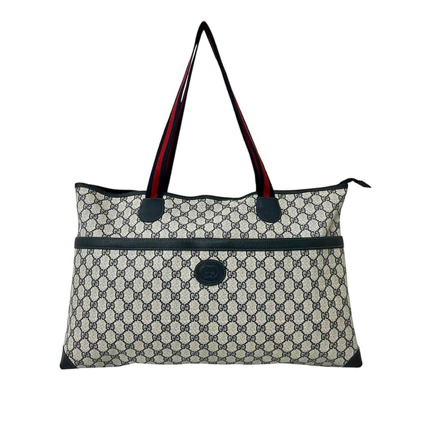 Gucci GG Supreme Web Tote Beige Very good condition - Front View