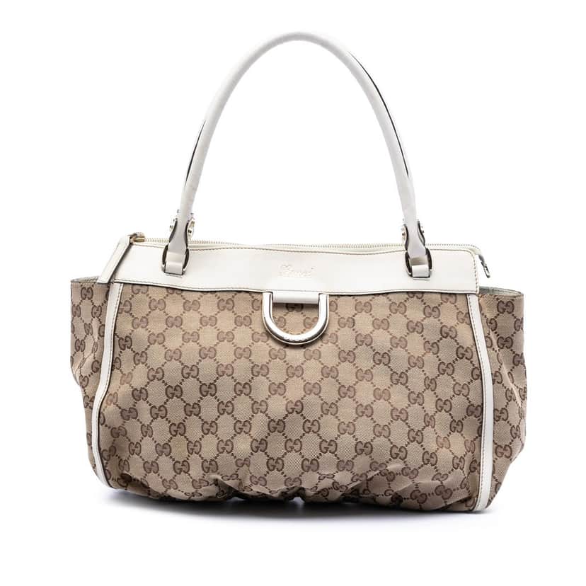 Gucci GG Canvas Abbey D Ring Tote Beige Very good condition - Front View