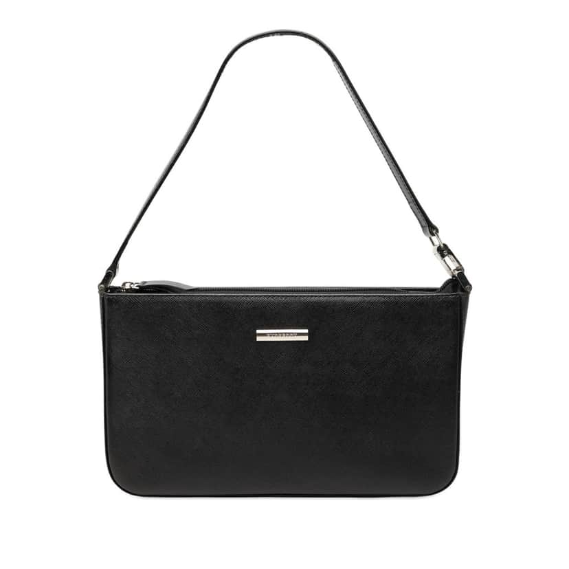 Burberry Leather Shoulder Bag Black Leather Never worn, with tag - Front View