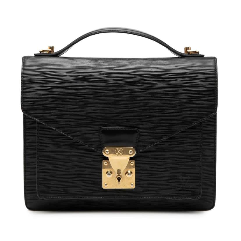 Louis Vuitton Epi Monceau 28 Black Leather Very good condition - Front View