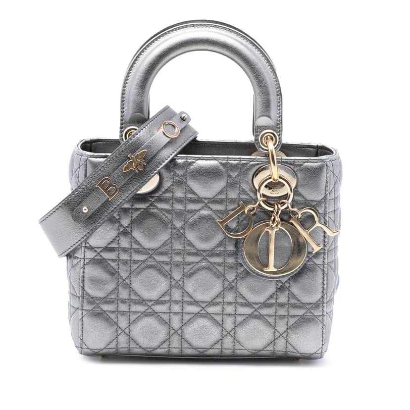 Dior Small Metallic Lambskin Cannage My ABCDior Lady Dior Other Leather Very good condition - Front View