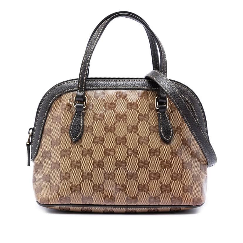 Gucci Mini GG Crystal Dome Satchel Beige Very good condition - Front View