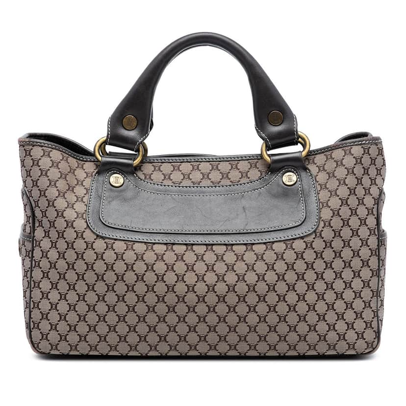 Celine Macadam Canvas Boogie Handbag Beige Very good condition - Front View