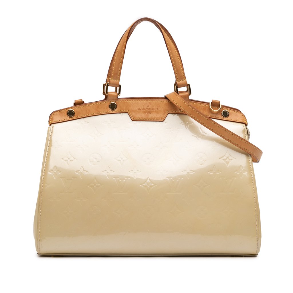 Louis Vuitton Monogram Vernis Brea MM Beige Leather Very good condition - Front View