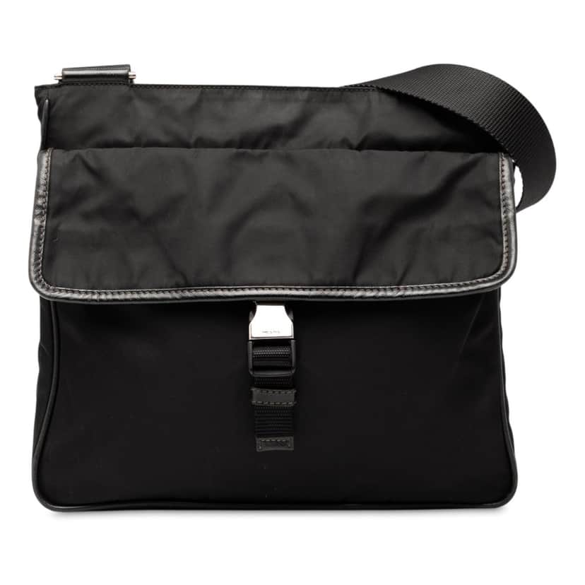 Prada Tessuto Zip Top Crossbody Black Very good condition - Front View
