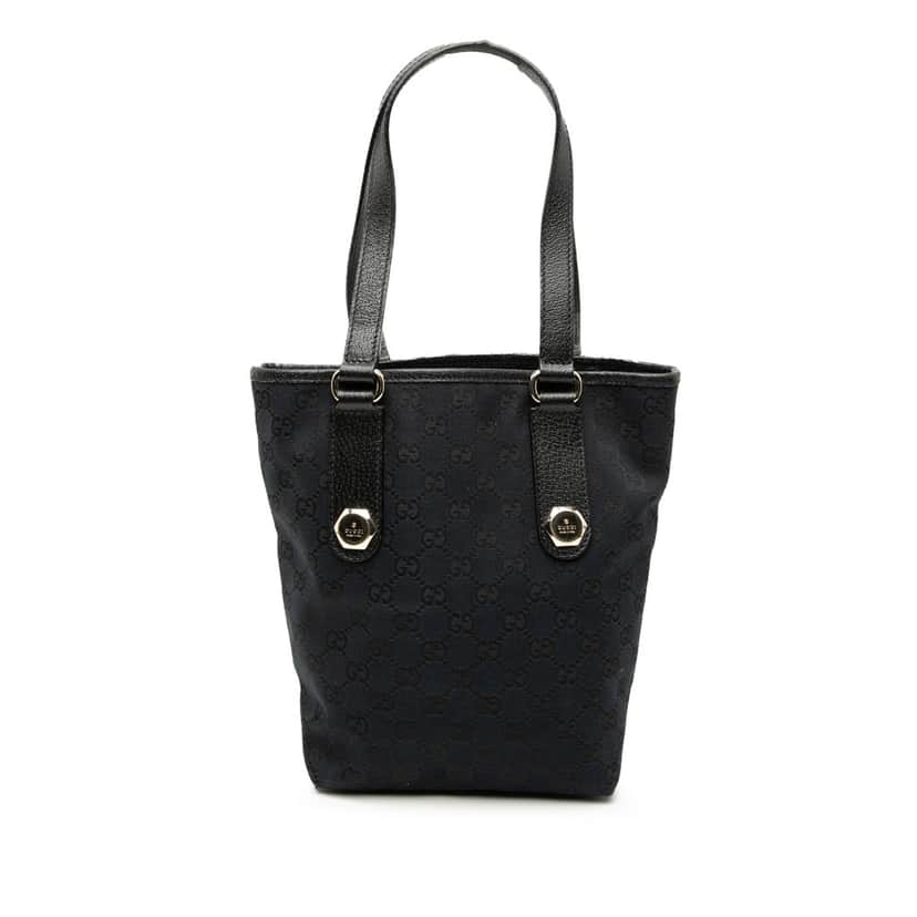 Gucci GG Canvas Charmy Tote Black Very good condition - Front View