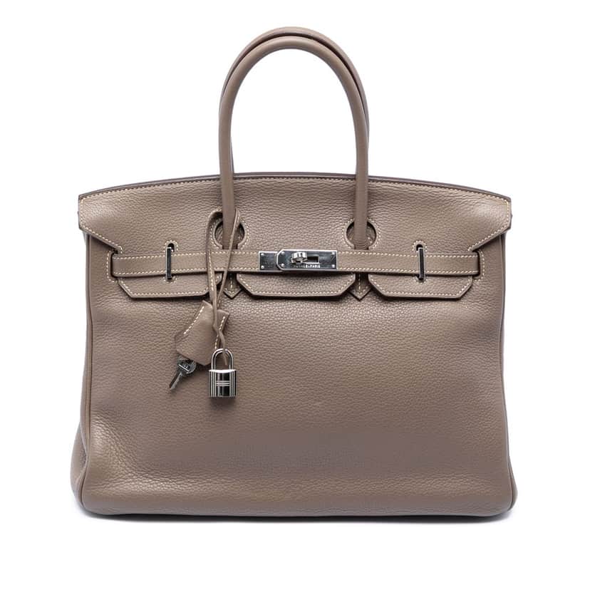 Hermès Togo Birkin Retourne 35 Brown Leather Very good condition - Front View