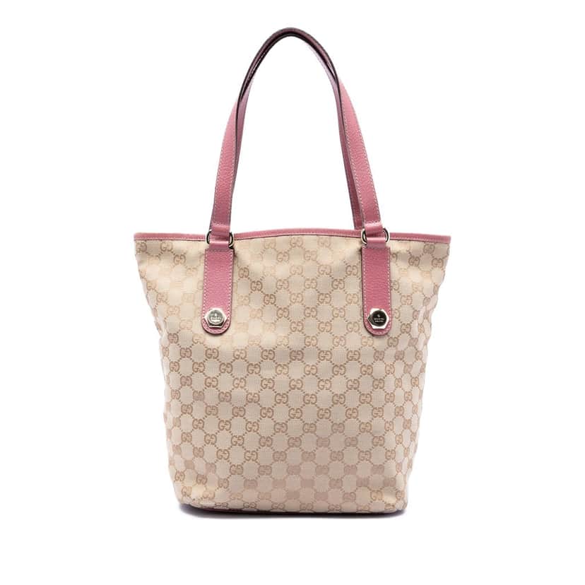 Gucci GG Canvas Charmy Tote Beige Very good condition - Front View