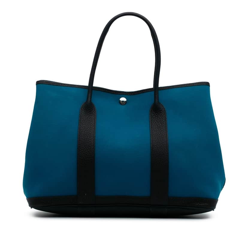 Hermès Toile and Negonda Garden Party 36 Blue Good condition - Front View