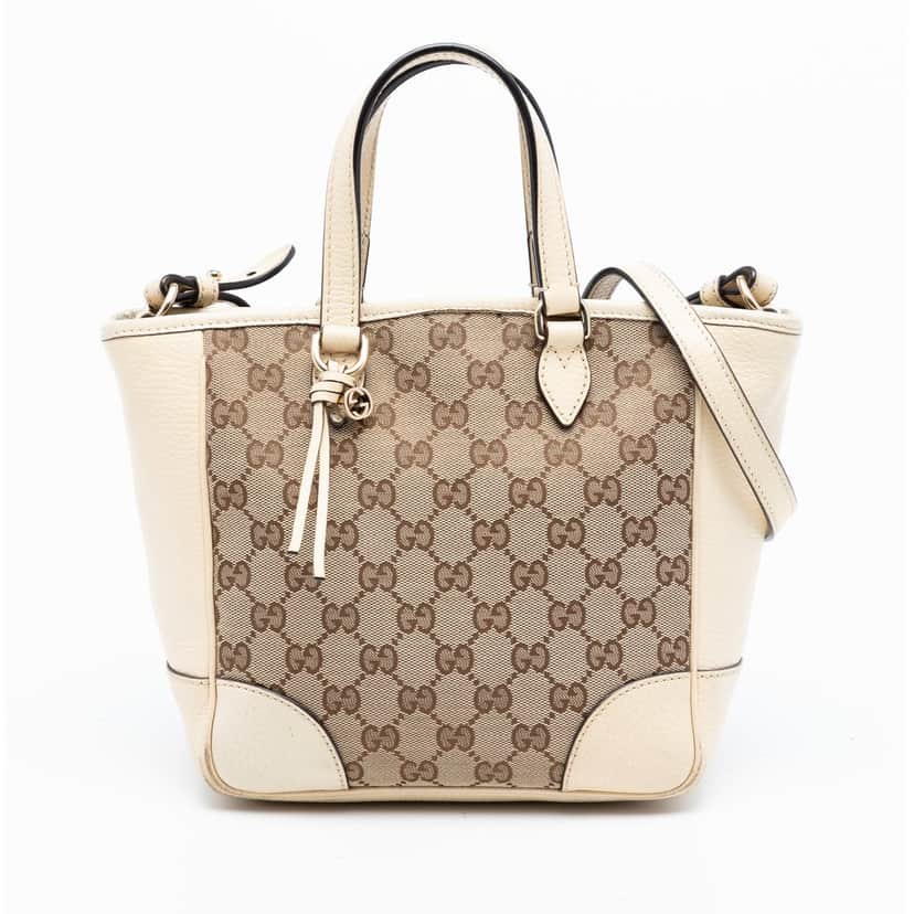 Gucci Small GG Canvas Bree Satchel Beige Very good condition - Front View