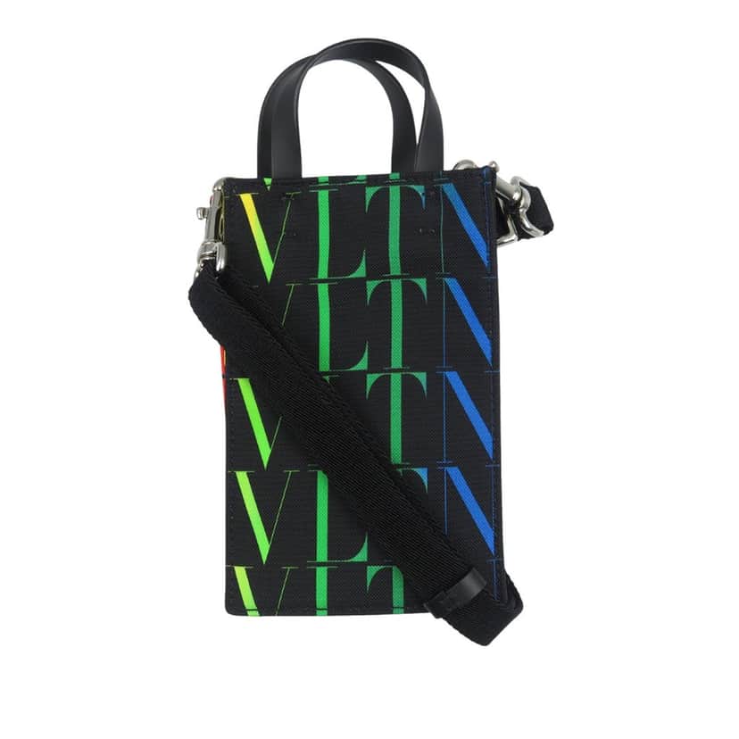 Valentino Canvas VLTN Satchel Black Very good condition - Front View