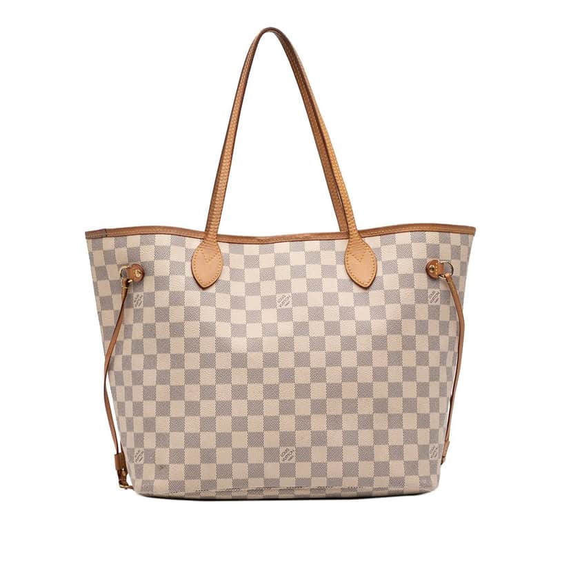 Louis Vuitton Damier Azur Neverfull MM White Very good condition - Front View