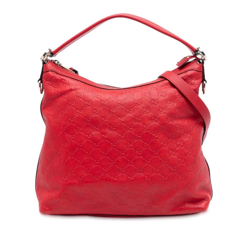 Gucci Small Guccissima Miss GG Satchel Red Leather Very good condition - Front View