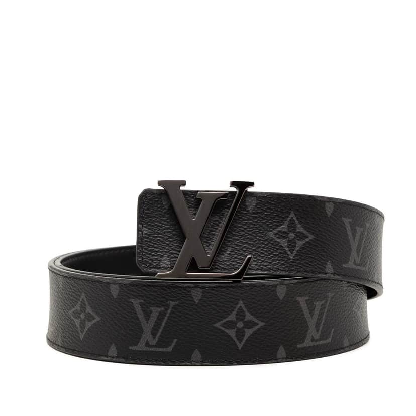 Louis Vuitton Monogram Eclipse LV Initiales Reversible Belt Black Very good condition - Front View