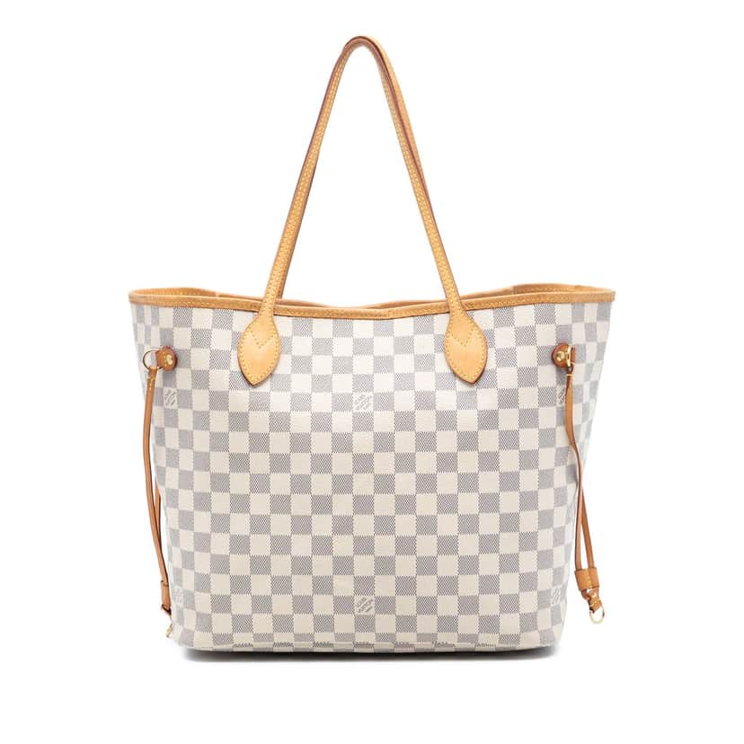 Louis Vuitton Damier Azur Neverfull MM White Very good condition - Front View