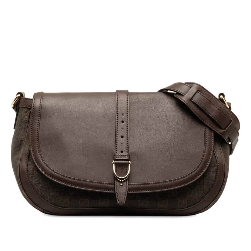 Gucci GG Supreme Stirrup Crossbody Brown Very good condition - Front View