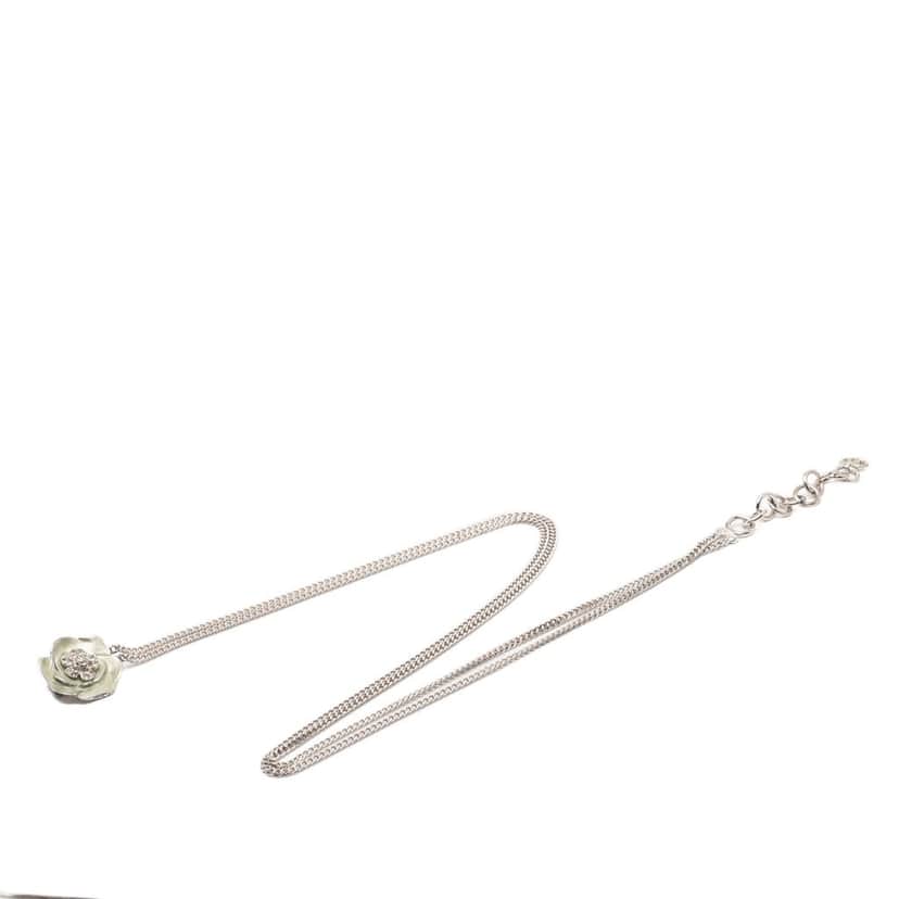 Chanel Silver Plated Camellia Chain Belt Silver Metal Very good condition - Front View