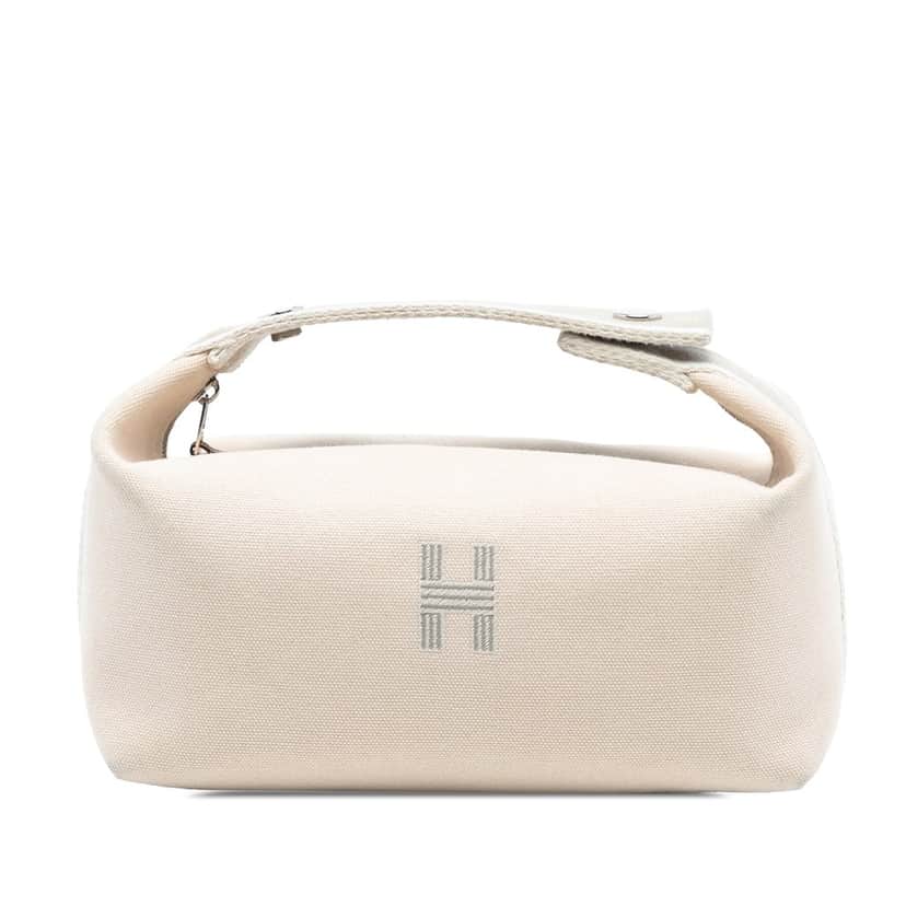 Hermès Small Toile Bride A Brac Case Beige Very good condition - Front View