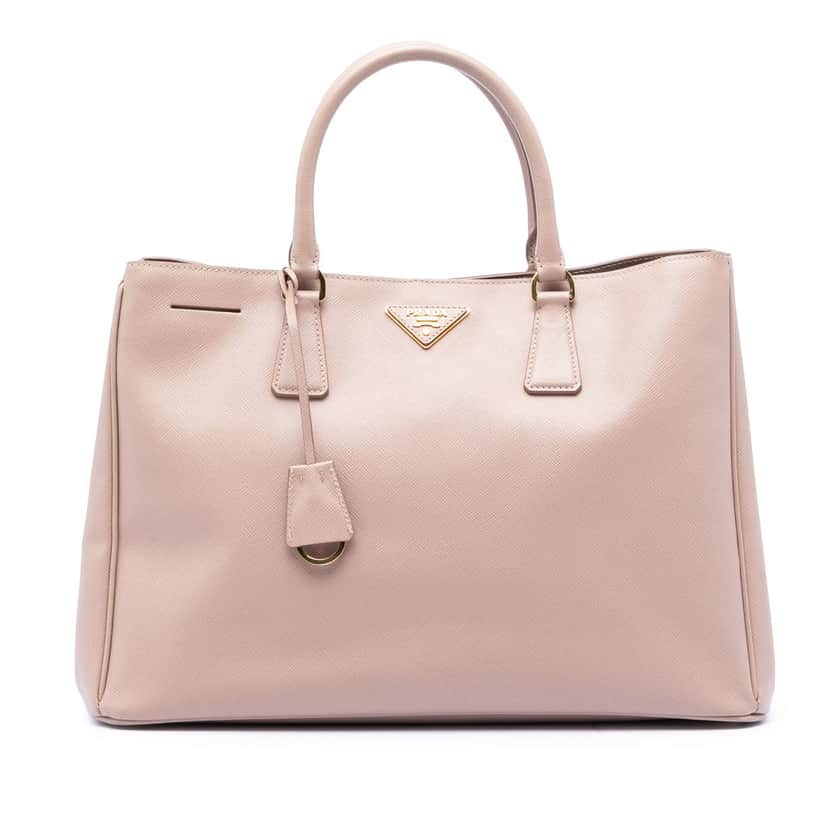 Prada Large Saffiano Lux Galleria Satchel Brown Leather Very good condition - Front View