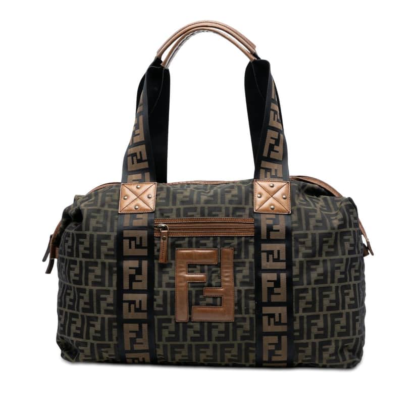 Fendi Zucca Canvas Travel Bag Brown Very good condition - Front View