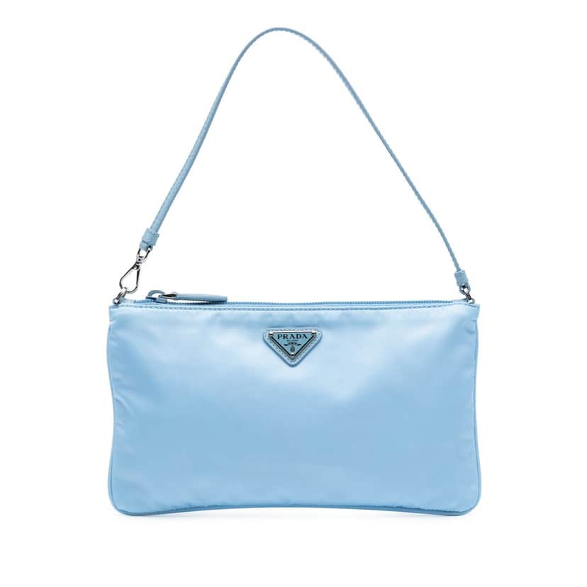 Prada Re Nylon Pochette Blue Very good condition - Front View