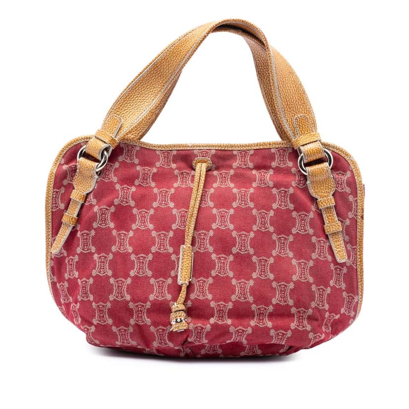 Celine Macadam Denim Bittersweet Hobo Red Very good condition - Front View