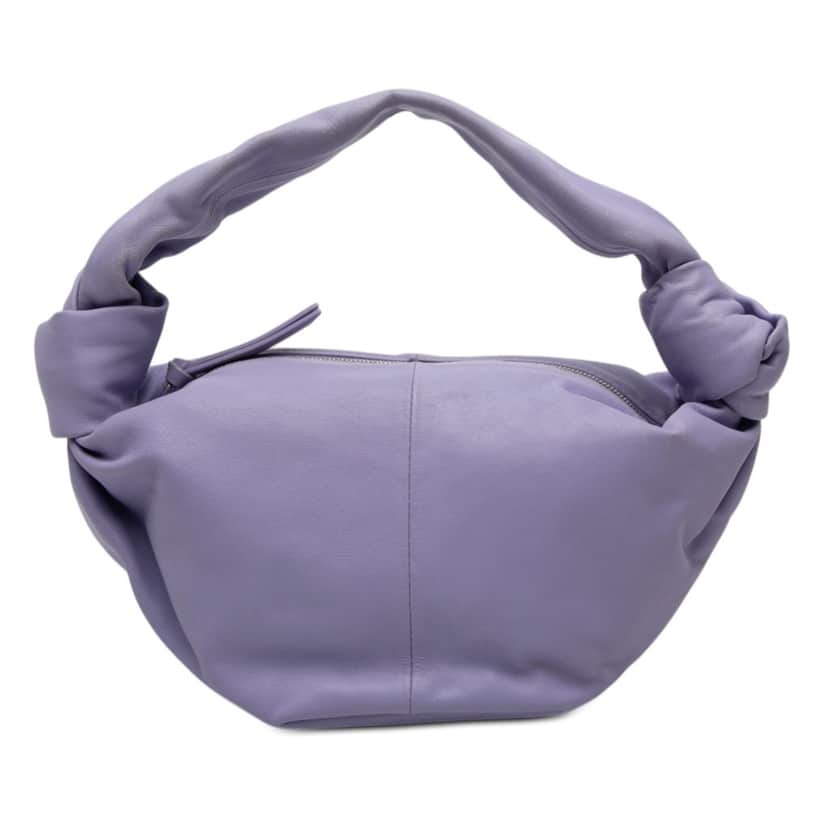 Bottega Veneta Mini Calfskin Double Knot Bag Purple Leather Very good condition - Front View