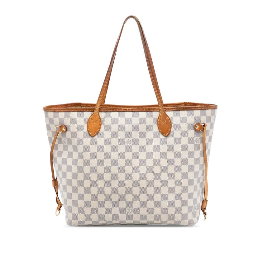 Louis Vuitton Damier Azur Neverfull MM White Very good condition - Front View
