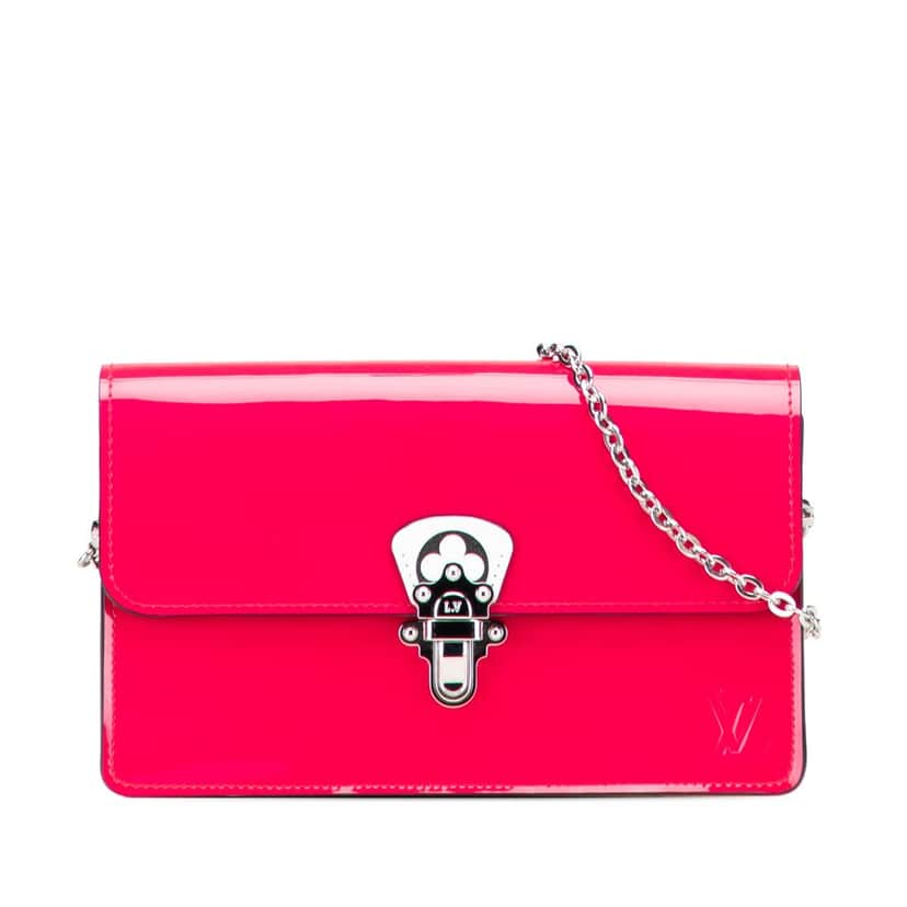 Louis Vuitton Portefeuille Cherrywood Wallet On Chain Pink Leather Very good condition - Front View