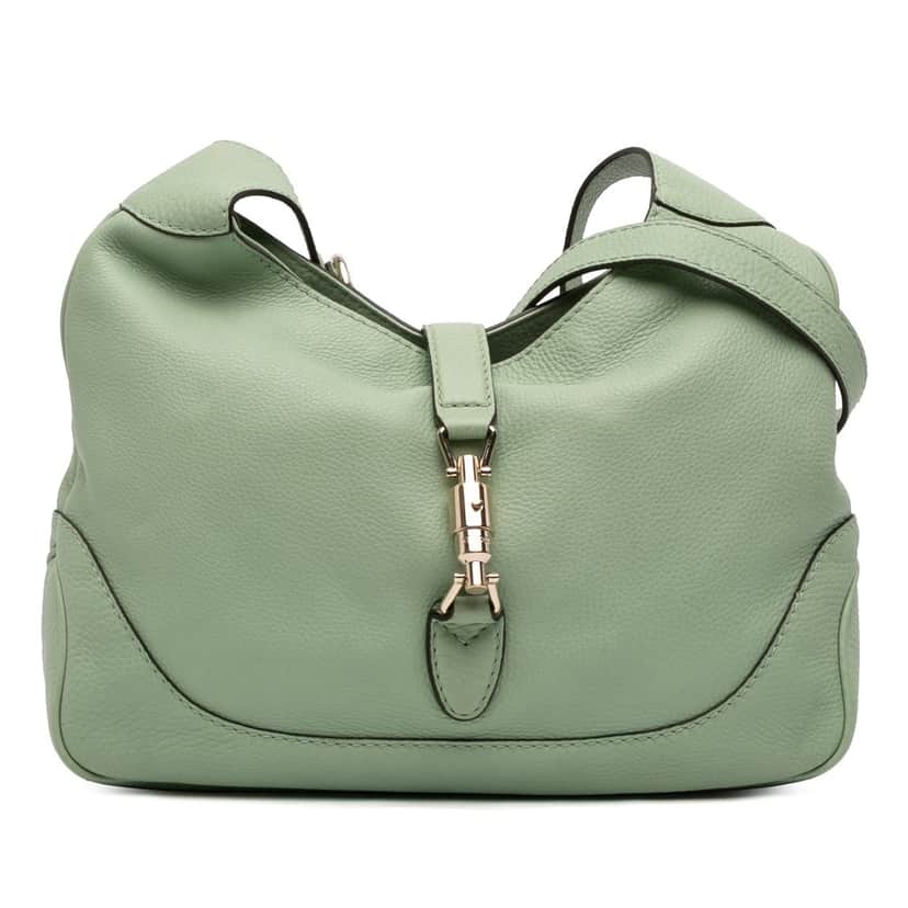 Gucci Calfskin Jackie O Bouvier Crossbody Green Leather Very good condition - Front View