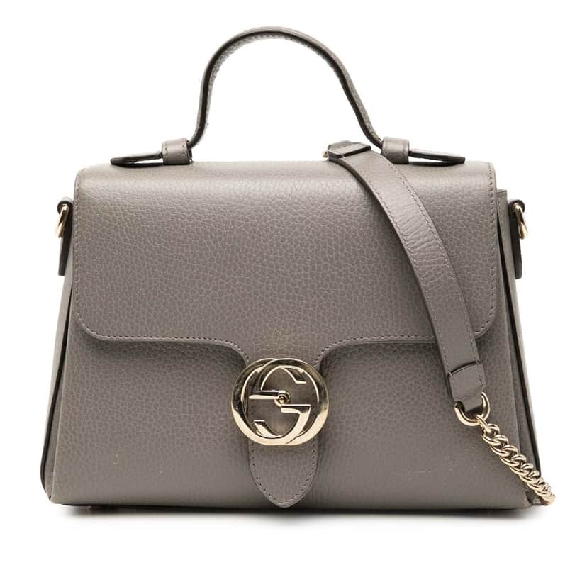 Gucci Small Dollar Calf Interlocking G Satchel Other Leather Very good condition - Front View