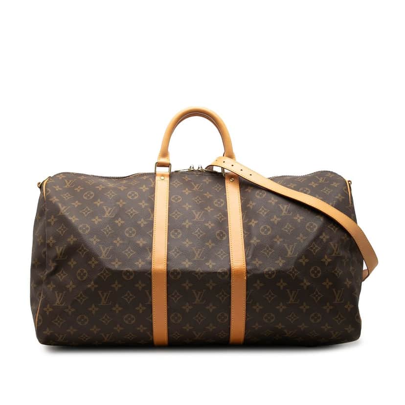 Louis Vuitton Monogram Keepall Bandouliere 55 Brown Very good condition - Front View