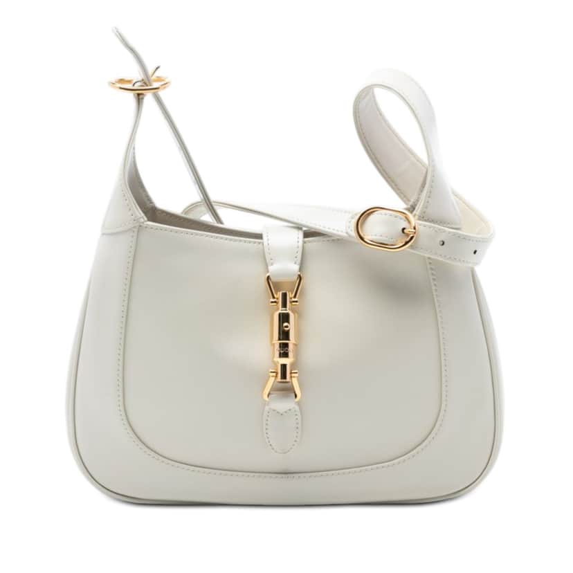 Gucci Small Calfskin Jackie 1961 Crossbody White Leather Very good condition - Front View