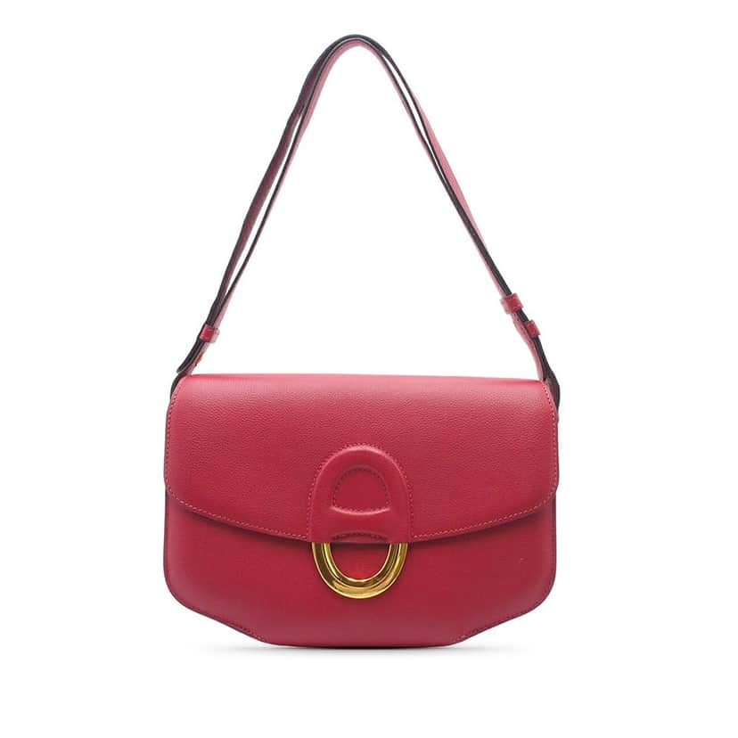 Hermès Evercolor Cherche Midi 25 Red Leather Very good condition - Front View