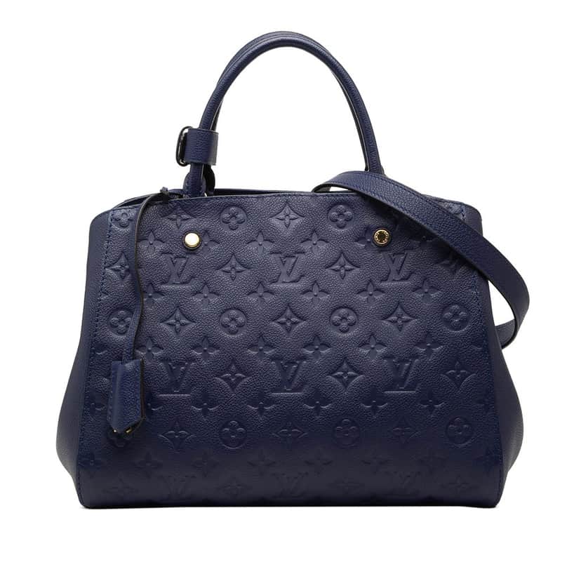 Louis Vuitton Monogram Empreinte Montaigne MM Blue Leather Very good condition - Front View