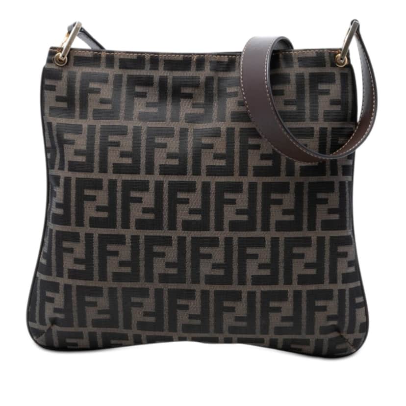 Fendi Zucca Coated Canvas Shoulder Bag Brown Very good condition - Front View