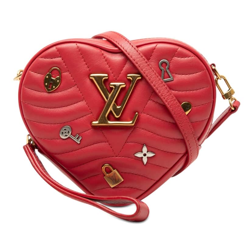 Louis Vuitton Calfskin Embellished New Wave Love Lock Crossbody Red Leather Very good condition - Front View