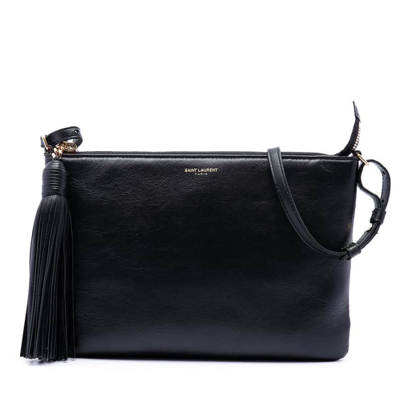 Saint Laurent Leather Teen Monogram Crossbody Black Leather Very good condition - Front View