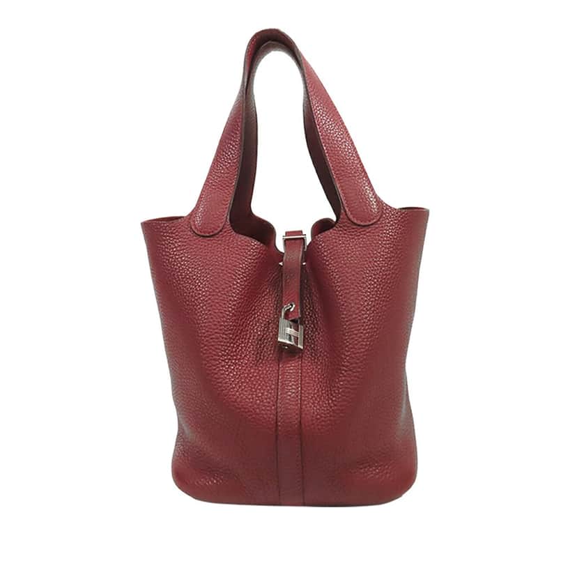 Hermès Clemence Picotin Lock 22 Red Leather Very good condition - Front View