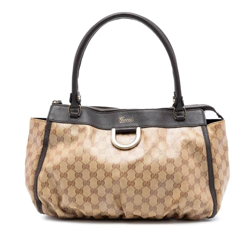 Gucci GG Crystal Abbey D Ring Tote Beige Good condition - Front View