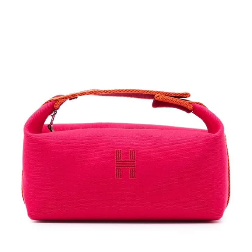 Hermès Small Canvas Bride A Brac Case Pink Very good condition - Front View