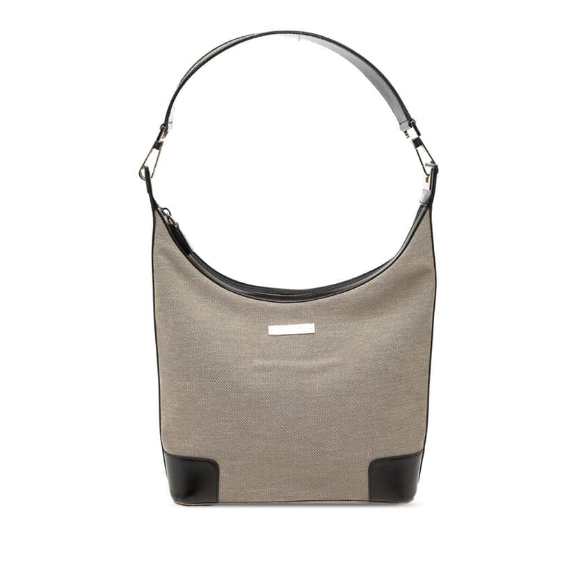 Gucci Canvas Shoulder Bag Beige Very good condition - Front View