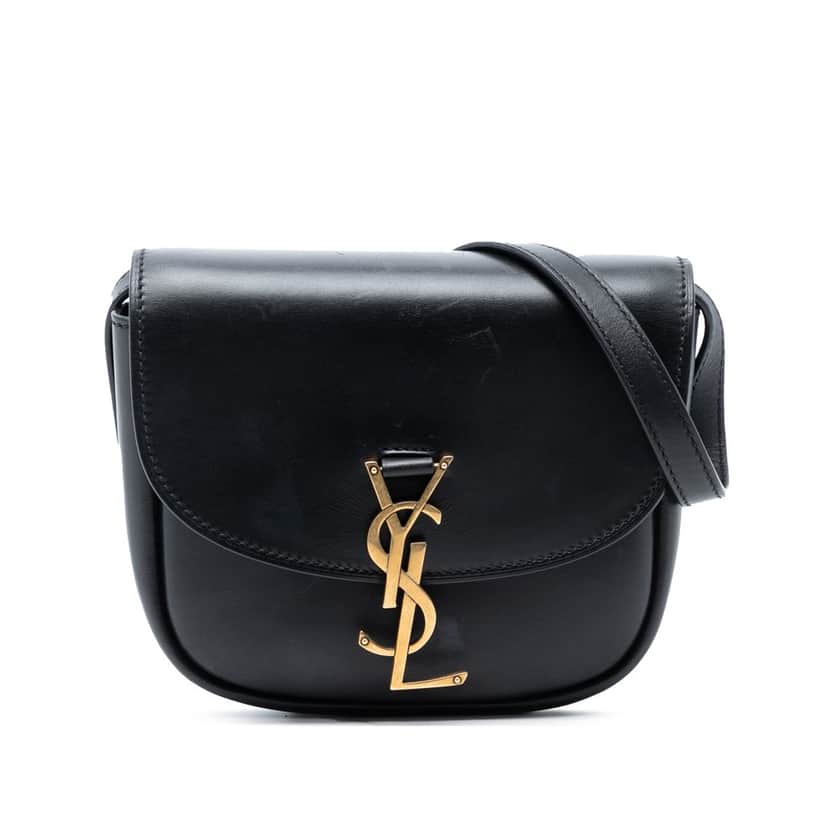 Saint Laurent Small Leather Monogram Kaia Crossbody Black Leather Very good condition - Front View