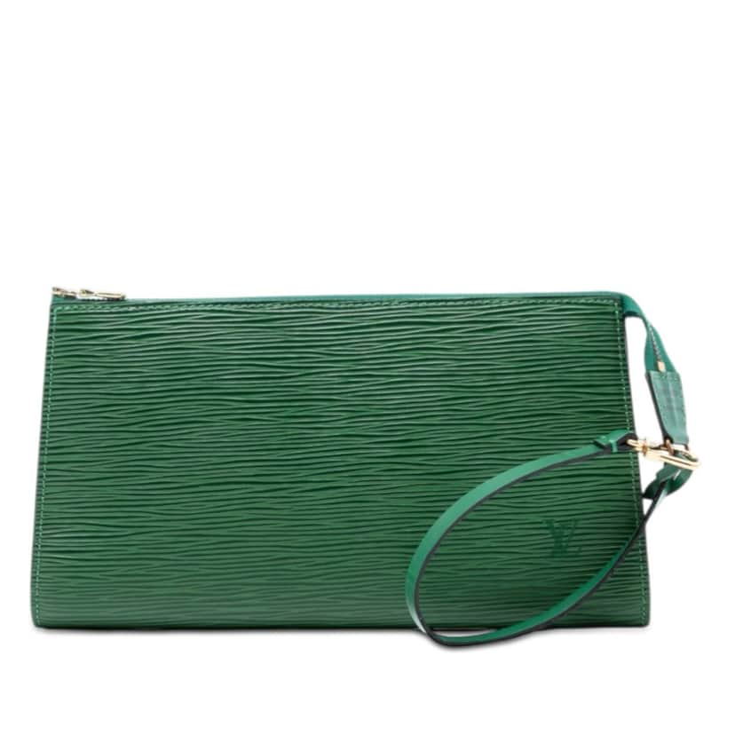 Louis Vuitton Epi Pochette Accessoires Green Leather Very good condition - Front View
