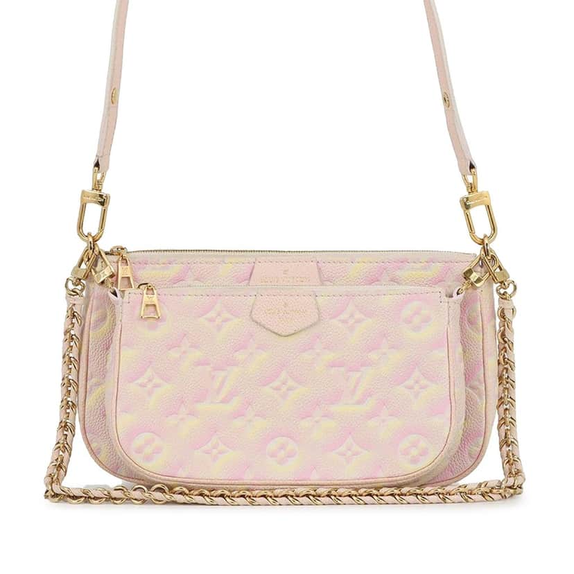 Louis Vuitton Monogram Empreinte Summer Stardust Multi Pochette Accessoires Pink Leather Very good condition - Front View