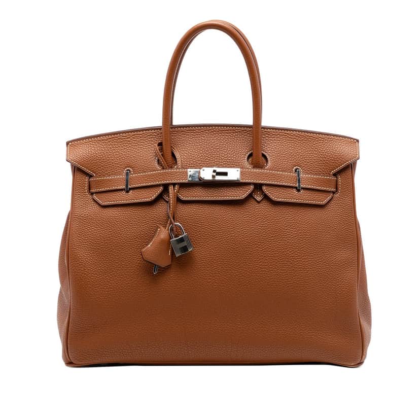 Hermès Togo Birkin Retourne 35 Brown Leather Very good condition - Front View