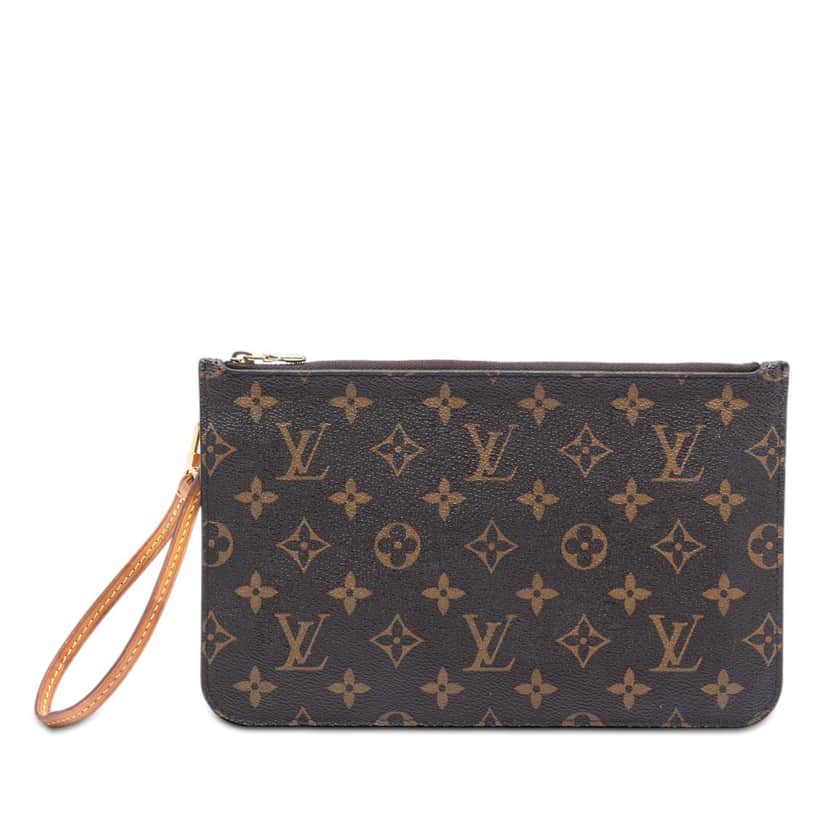 Louis Vuitton Monogram Neverfull MM Pouch Brown Very good condition - Front View