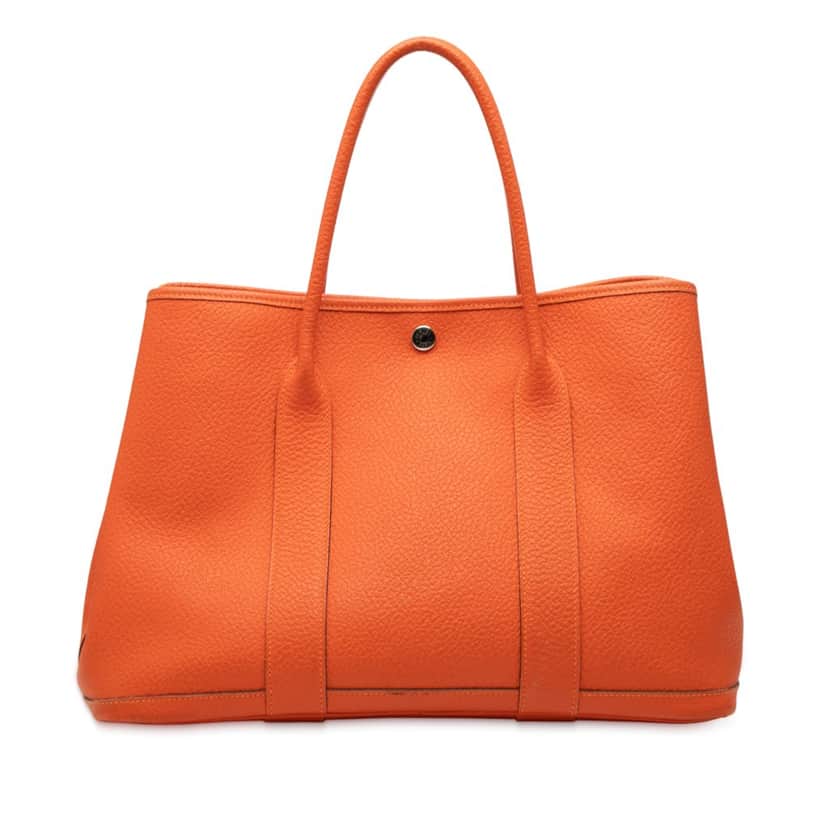 Hermès Negonda Garden Party 36 Orange Leather Very good condition - Front View
