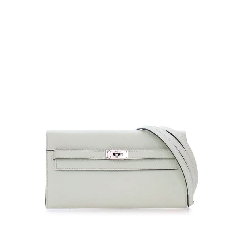 Hermès Epsom Kelly To Go Wallet Green Leather Very good condition - Front View