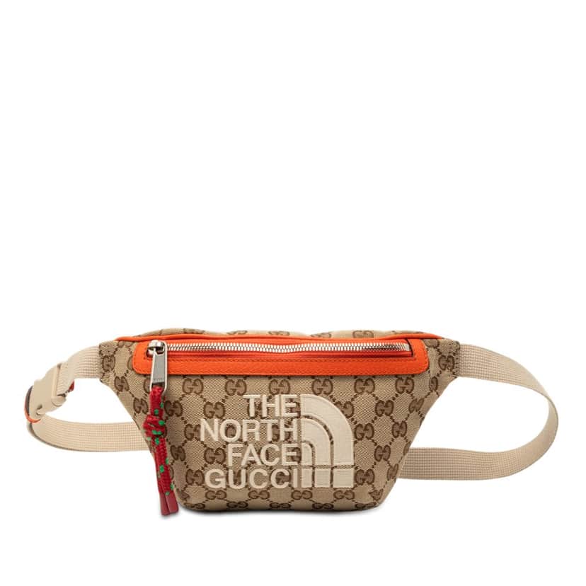 Gucci The North Face GG Canvas Belt Bag Beige Very good condition - Front View
